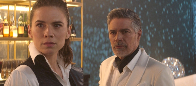 Hayley Atwell and Esai Morales in Mission: Impossible Dead Reckoning Part One from Paramount Pictures and Skydance.